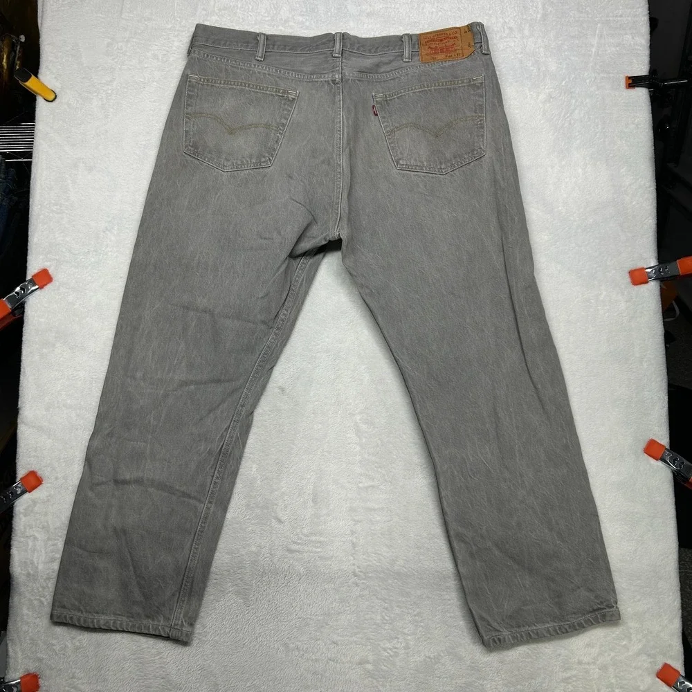 Levi's 501 Jeans Men's Gray Denim Pockets Classic Straight‎ Button Fly - 41X28.5